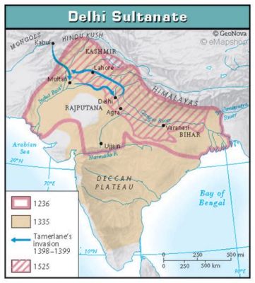 La conquista mongola de Lahore en 1242; un punto de inflexión para el Sultanato de Delhi y la cultura islámica en la región.